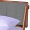 Baxton Studio Helsa Mid-Century Modern Dark Grey Fabric and Walnut Finished Full Size Platform Bed 175-10908-Zoro - alternate 9
